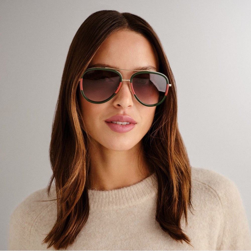 Gucci Web Aviator Sunglasses Frame - Picture 13 of 15